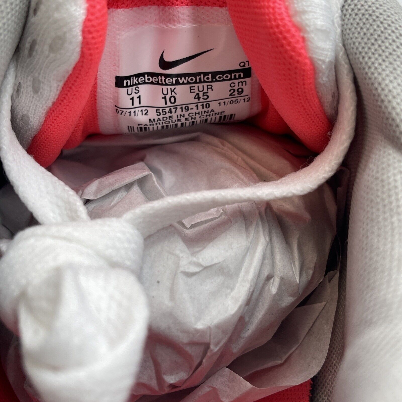 Size 10 - Nike Air Max 90 Em White Pink Black Leather (554719-110)
