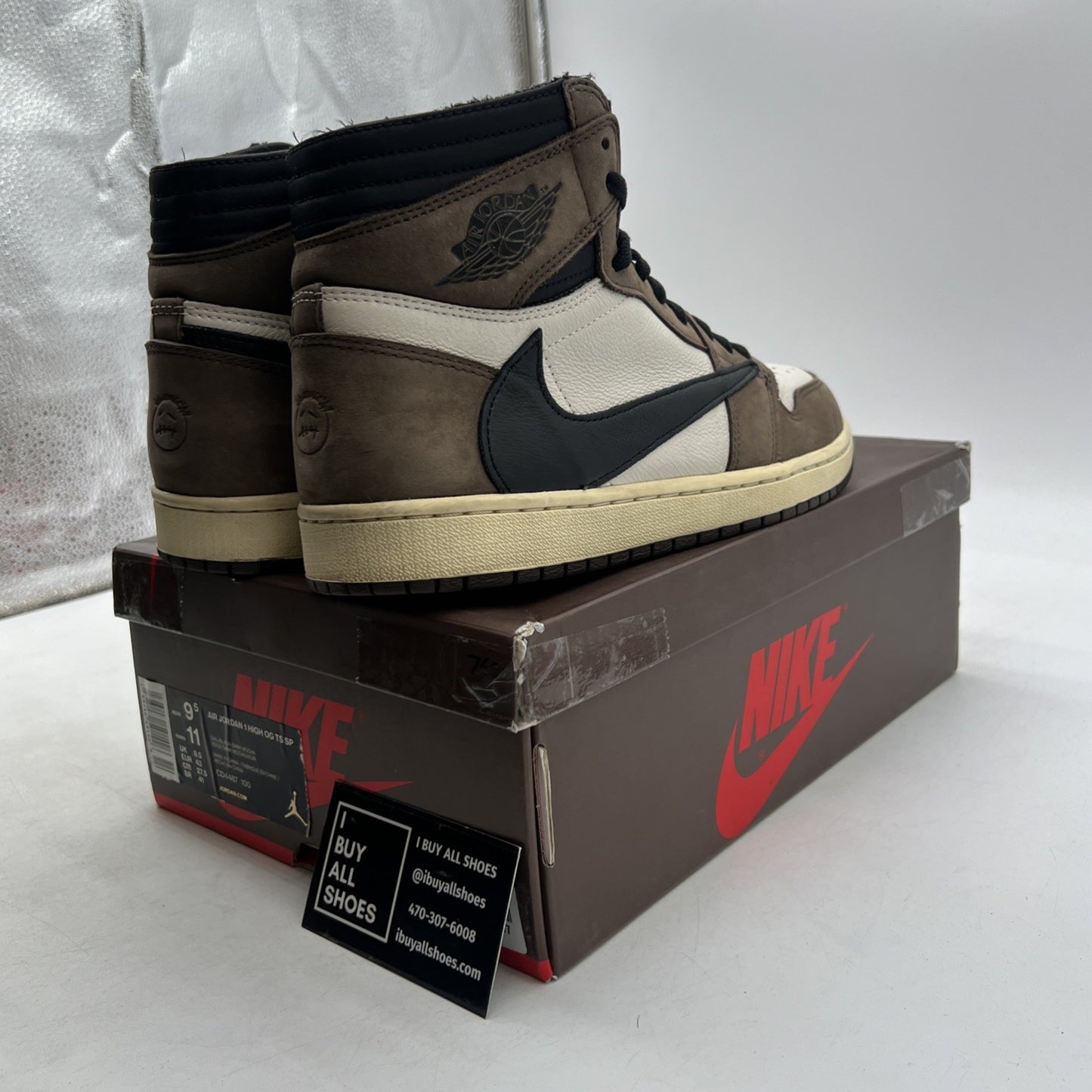 Size 9.5 - Air Jordan 1 Retro OG x Travis Scott High Mocha (CD4487-100)
