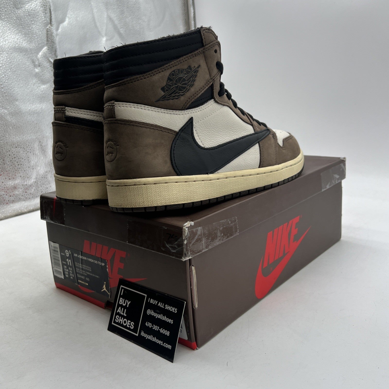 Size 9.5 - Air Jordan 1 Retro OG x Travis Scott High Mocha (CD4487-100)