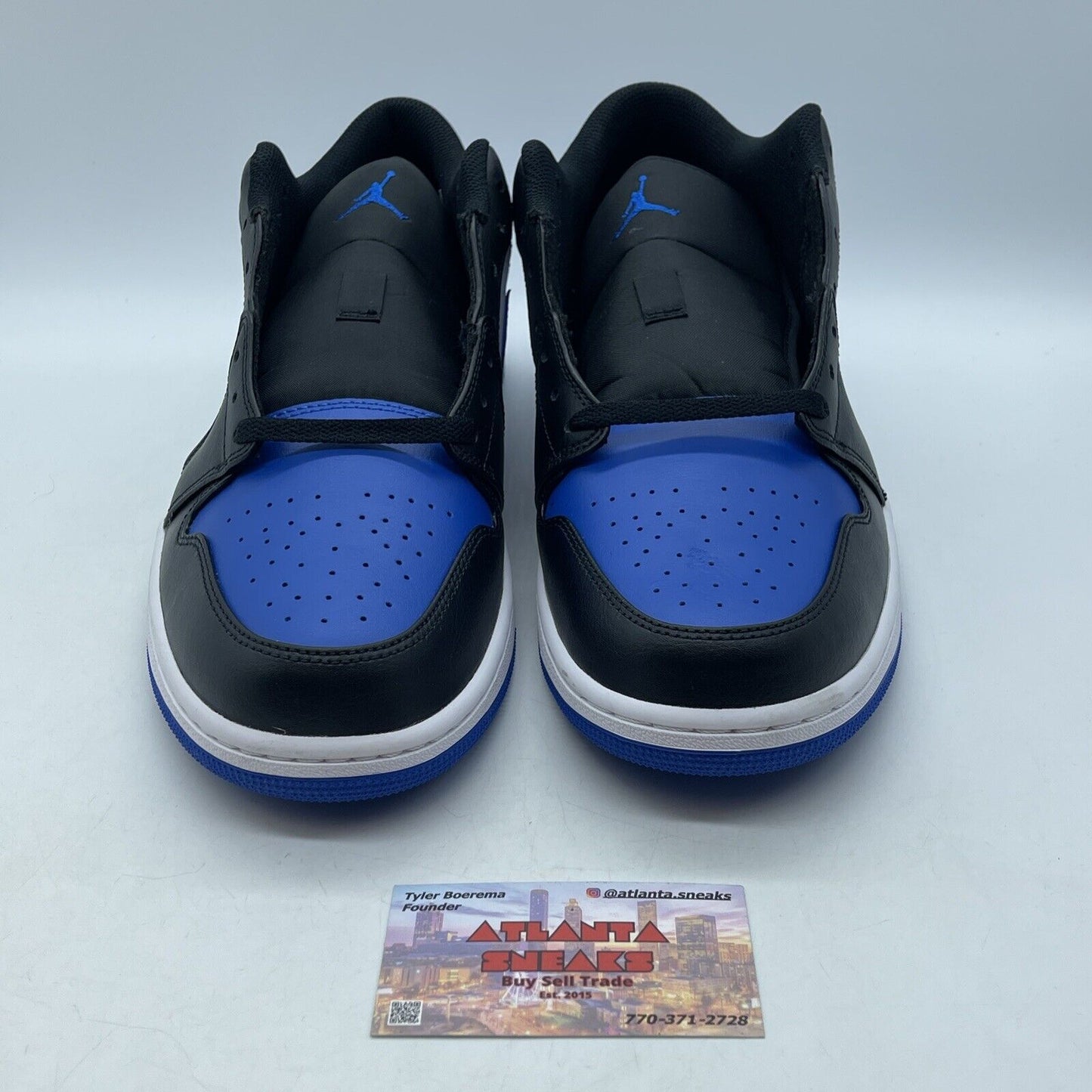 Size 13 - Air Jordan 1 Low Alternate Royal Toe Blue Black White (553558-140)