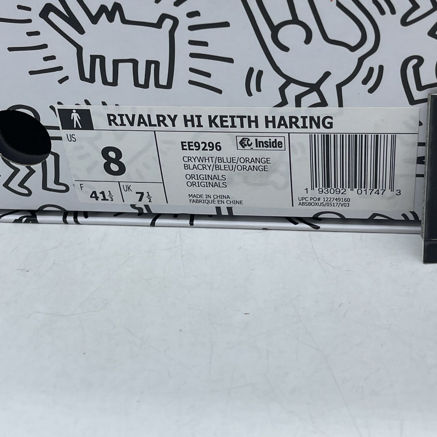 Size 8 - Adidas Keith Haring x Rivalry High Pop Art (EE9296)
