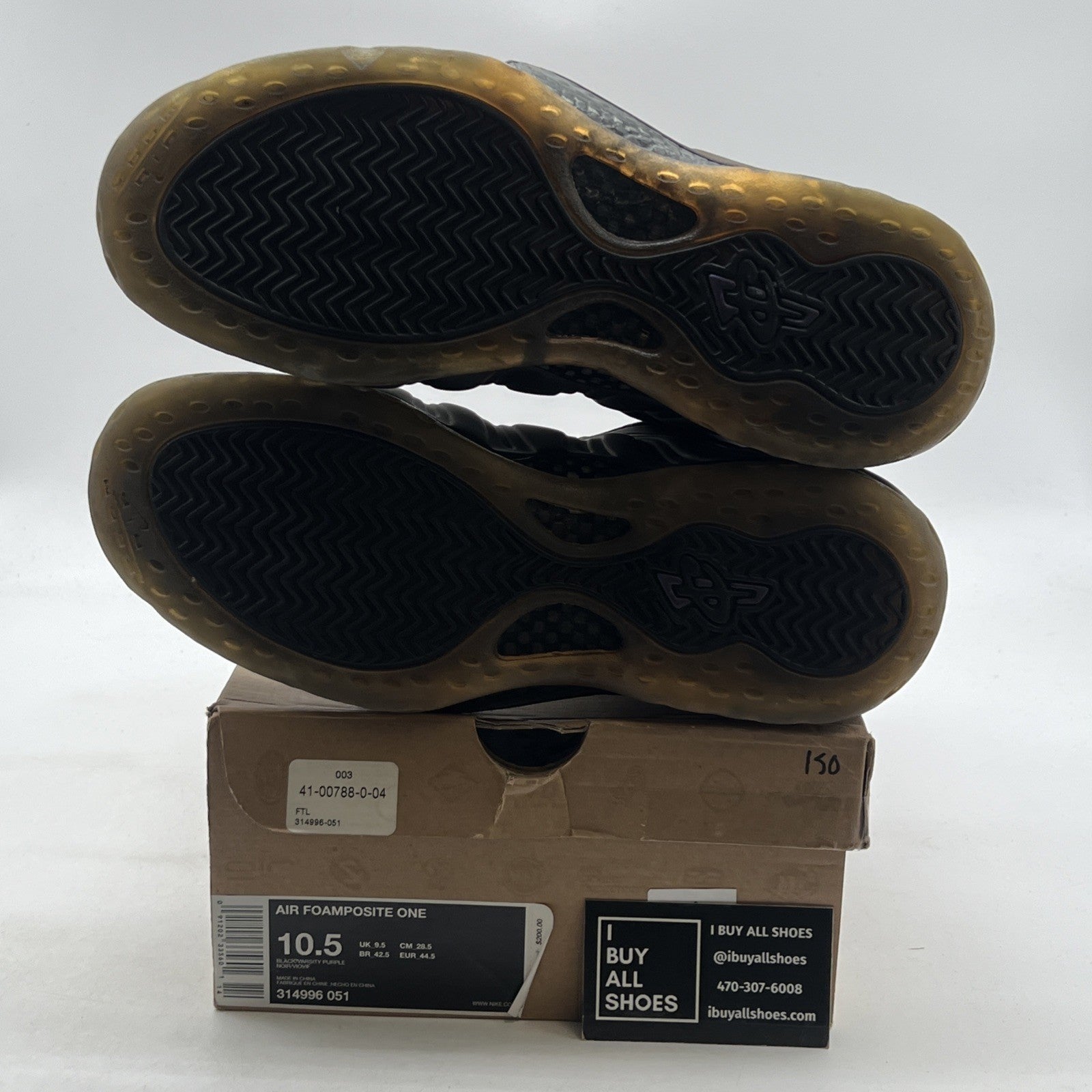 Size 10.5 - Nike Air Foamposite One 2010 Eggplant (314996-051)