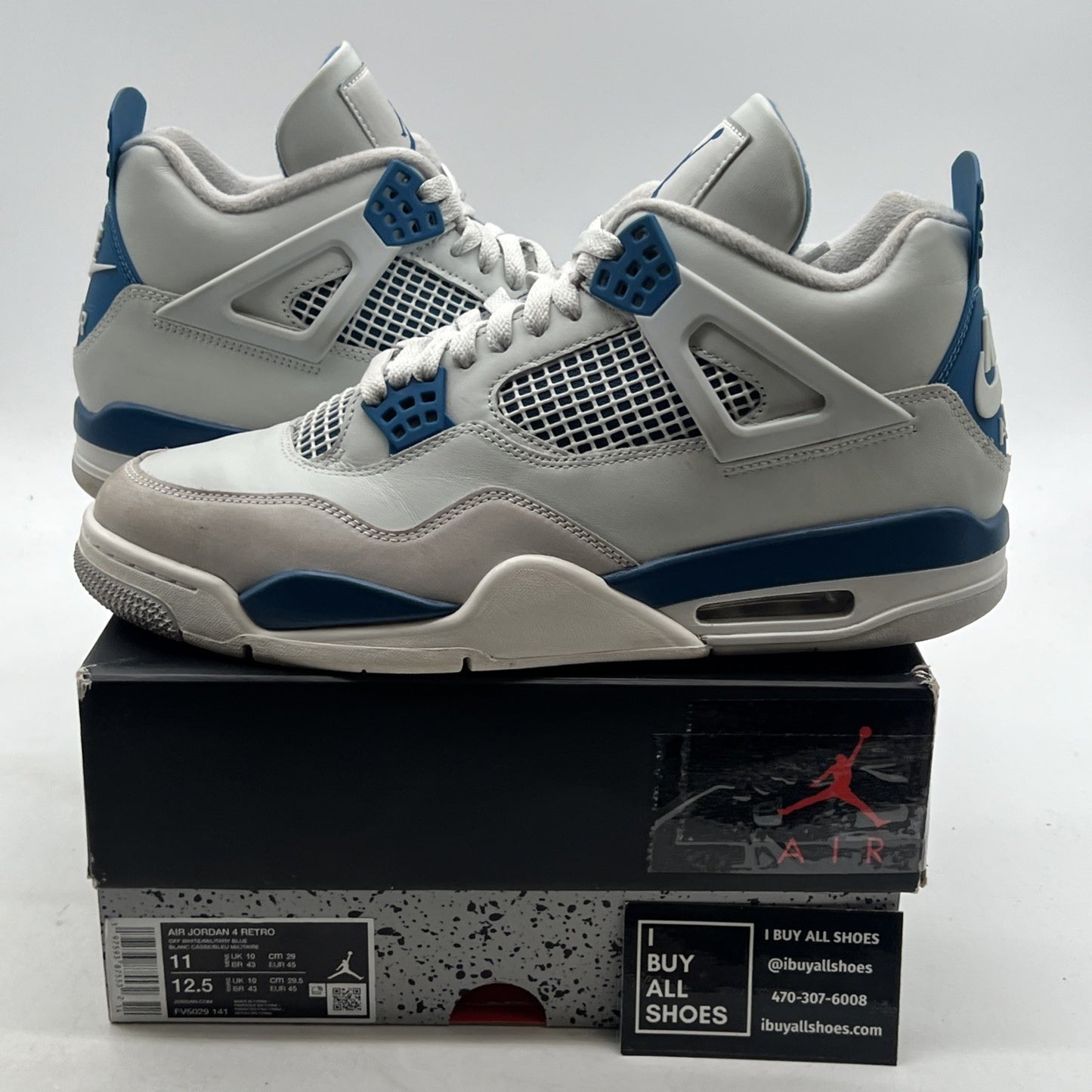 Size 11 - Air Jordan 4 Retro 2024 Military Blue (FV5029-141)