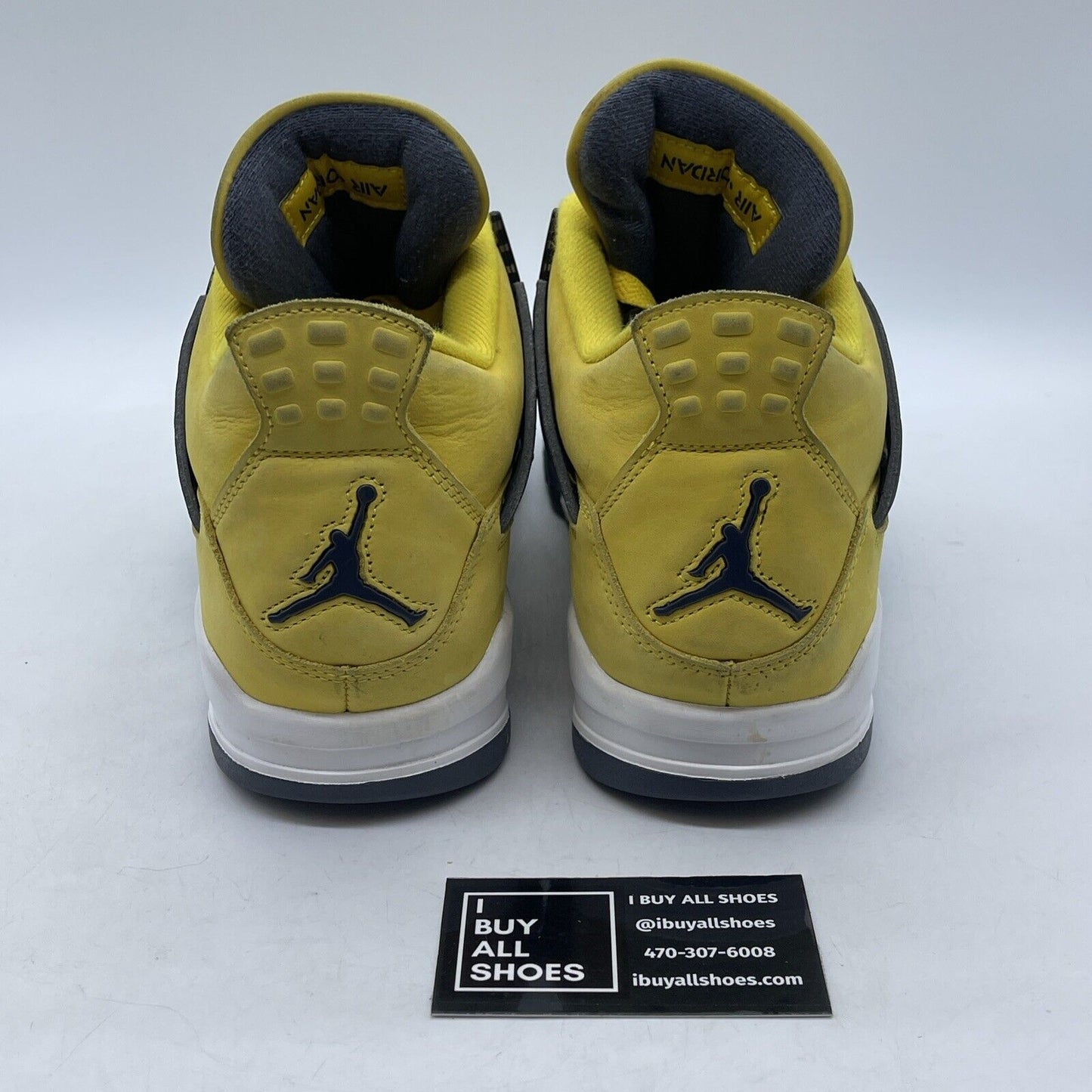 Size 10 - Jordan 4 Retro Mid Lightning Yellow Grey Suede Leather (CT8527-700)