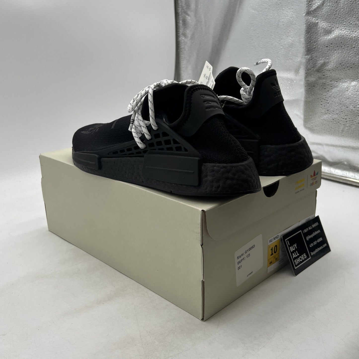Size 10 - adidas Pharrell x NMD Human Race Black (GY0093)