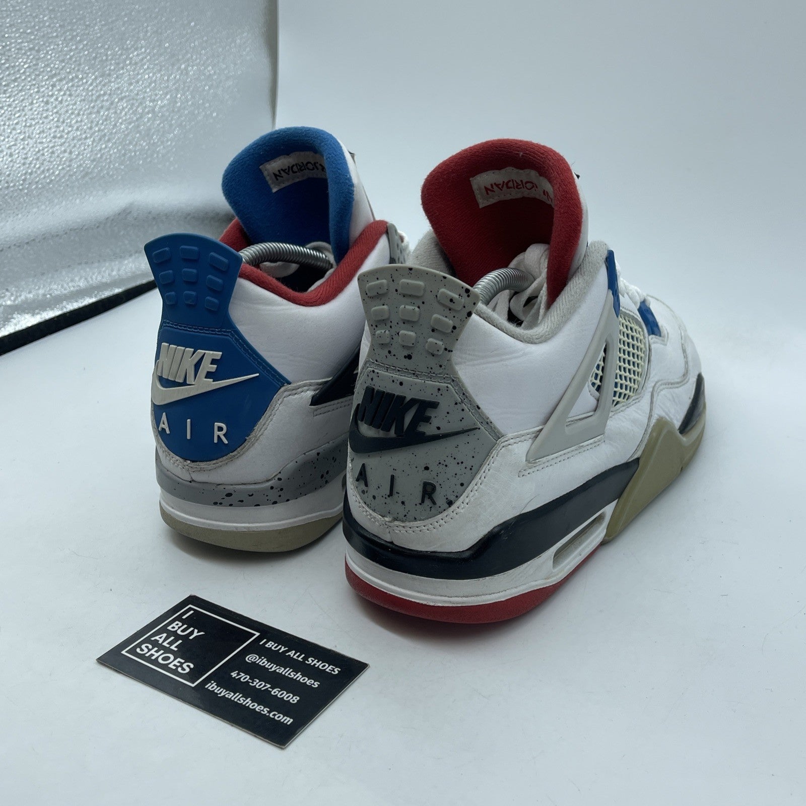 Size 9 - Jordan 4 Retro SE Mid What The 4 White Grey Leather (CI1184-146)
