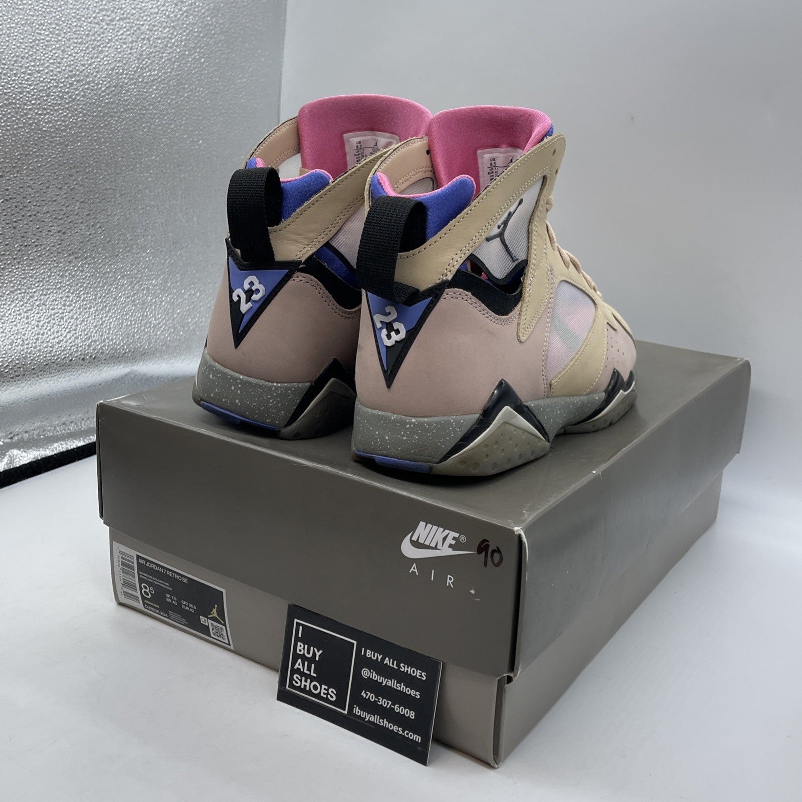 Size 8.5 - Air Jordan 7 Retro SE Sapphire Pink Purple Suede (DJ2636-204)