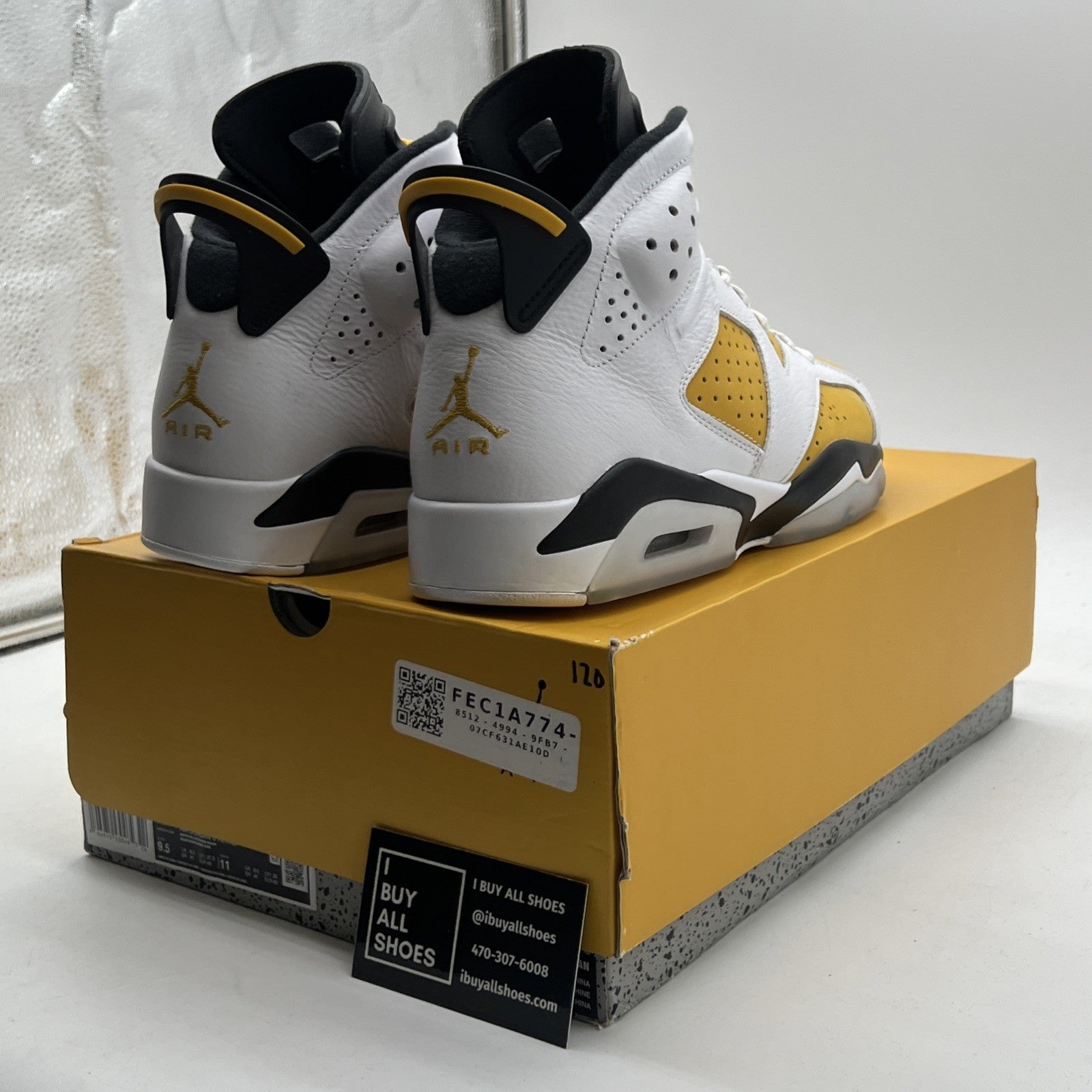 Size 9.5 - Air Jordan 6 Retro Yellow Ochre (CT8529-170)