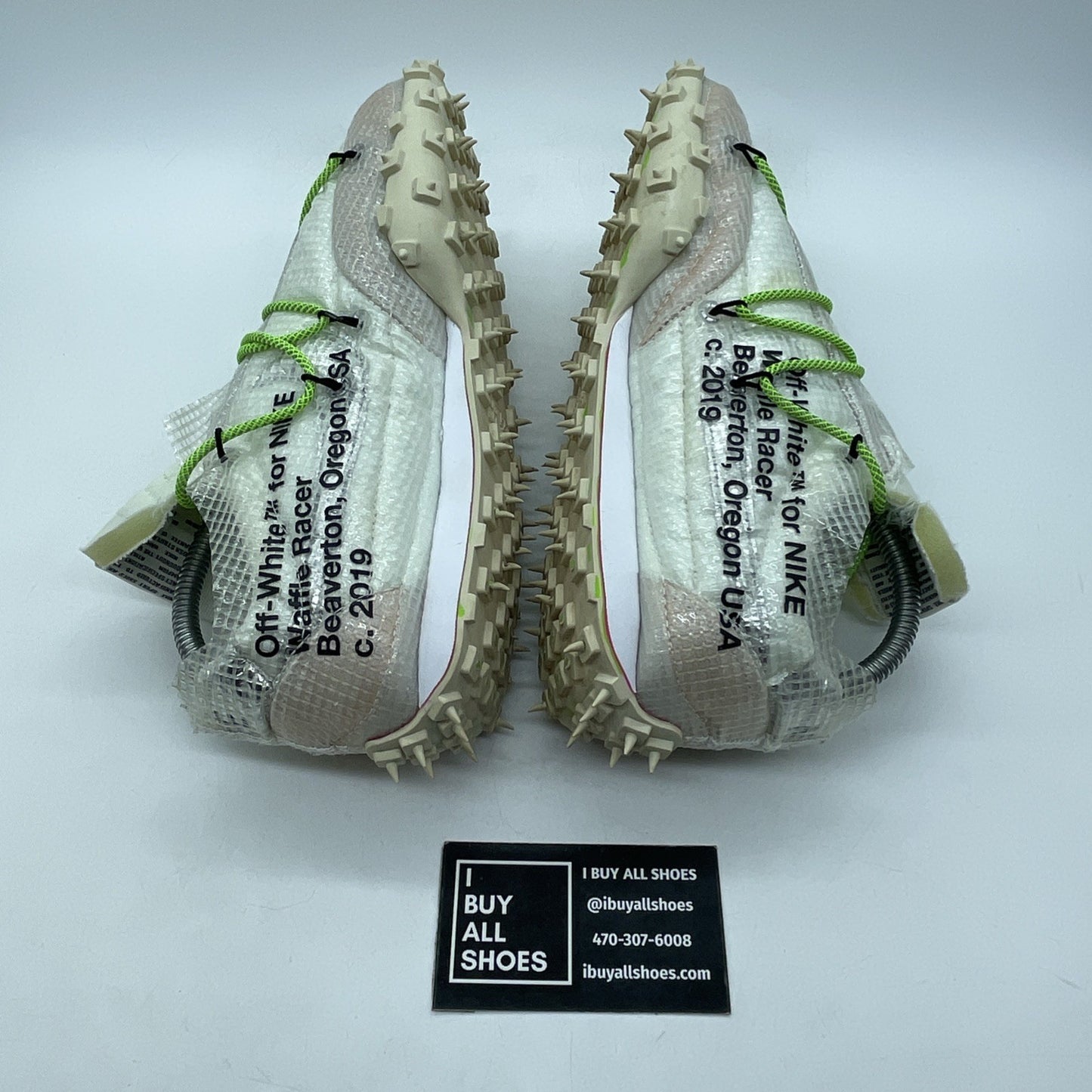 Size 10W - Nike Off-White x Waffle Racer Electric Green White (CD8180-100)