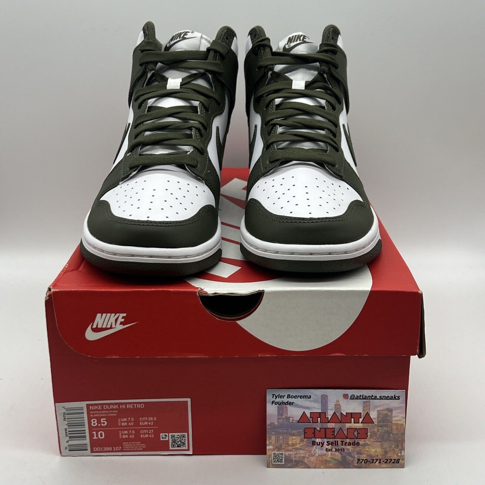 Size 8.5 - Nike Dunk High Cargo Khaki Brand New Og All