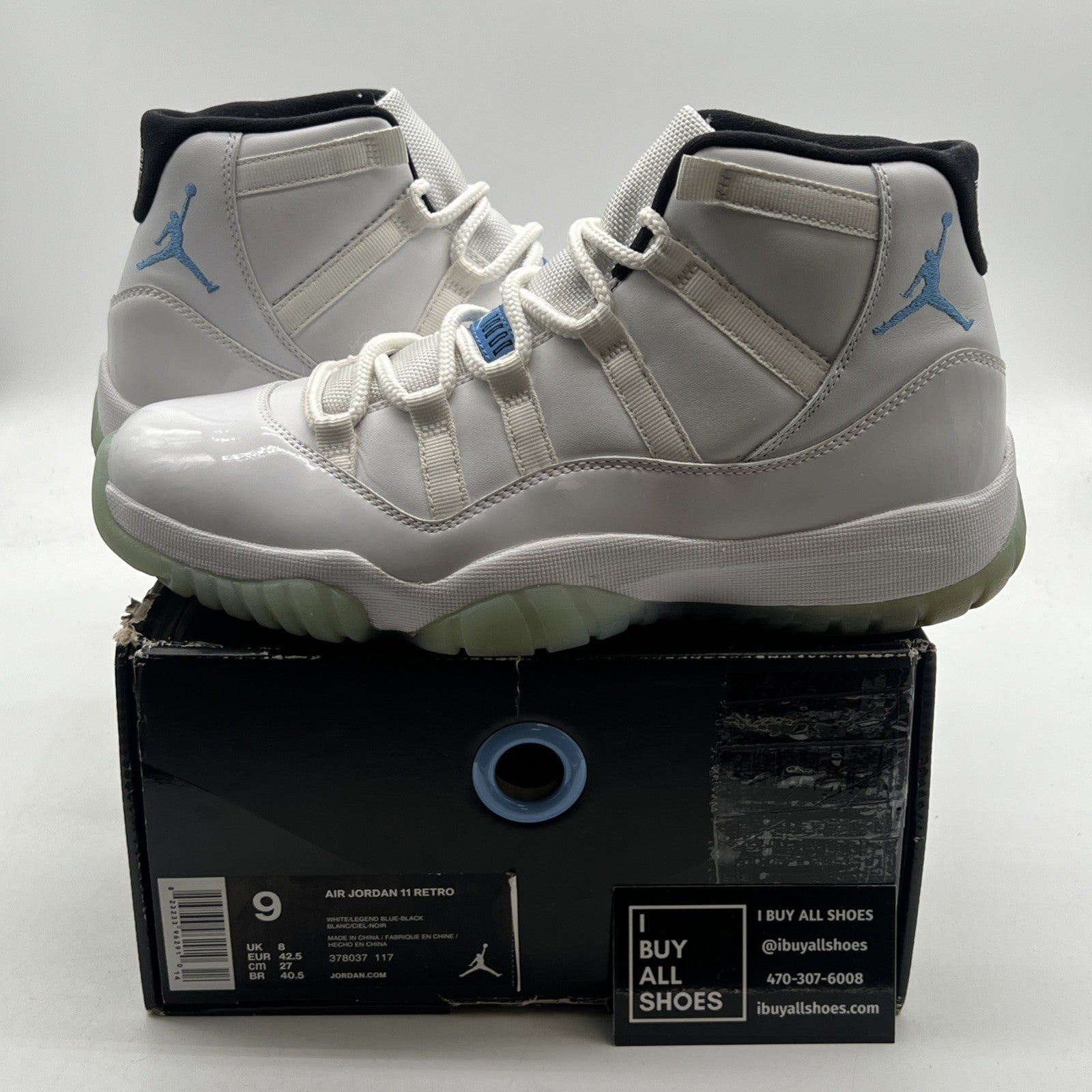 Size 9 - Air Jordan 11 Retro High Legend Blue (378037-117)