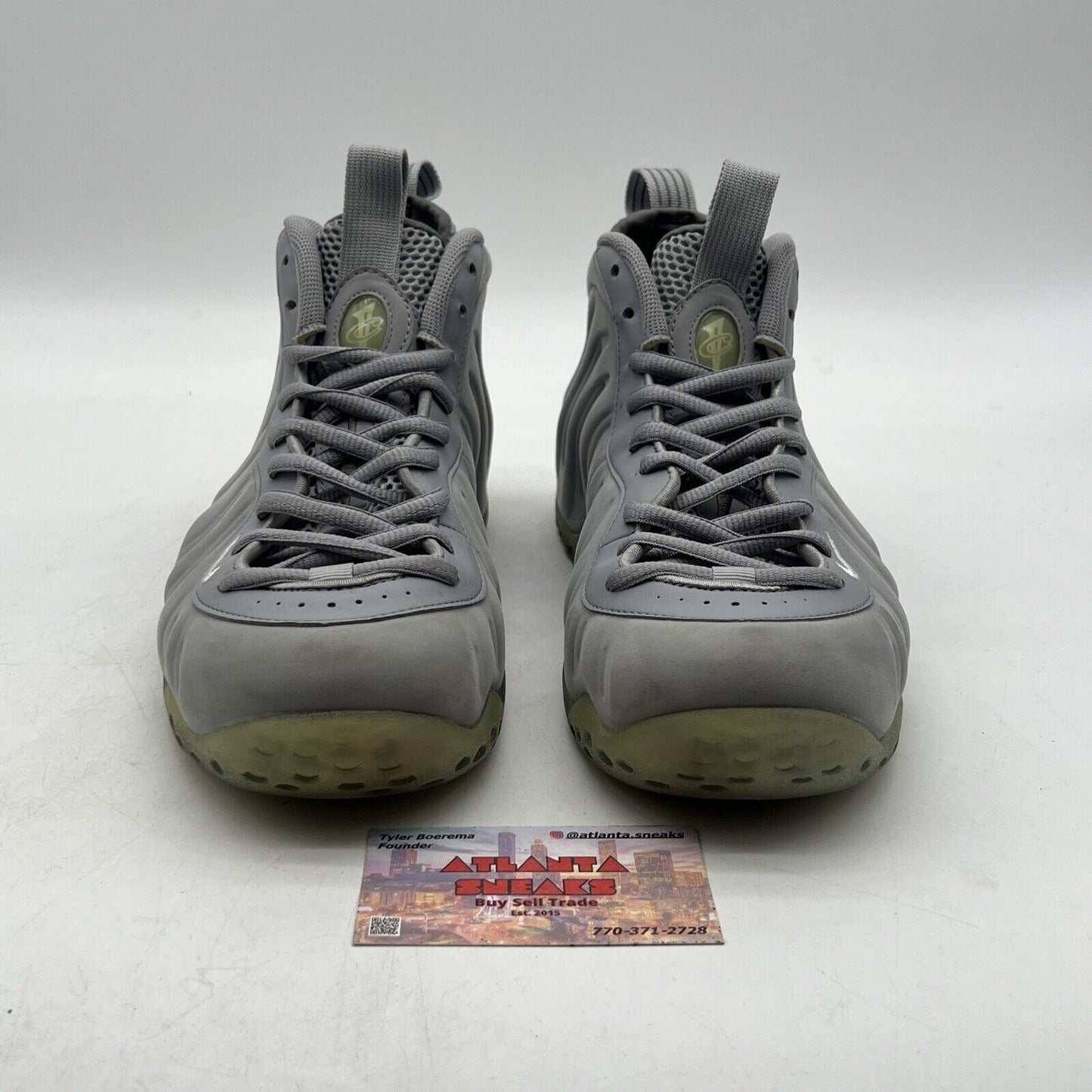 Size 9.5 - Nike Air Foamposite One PRM Wolf Grey Suede (575420-007)