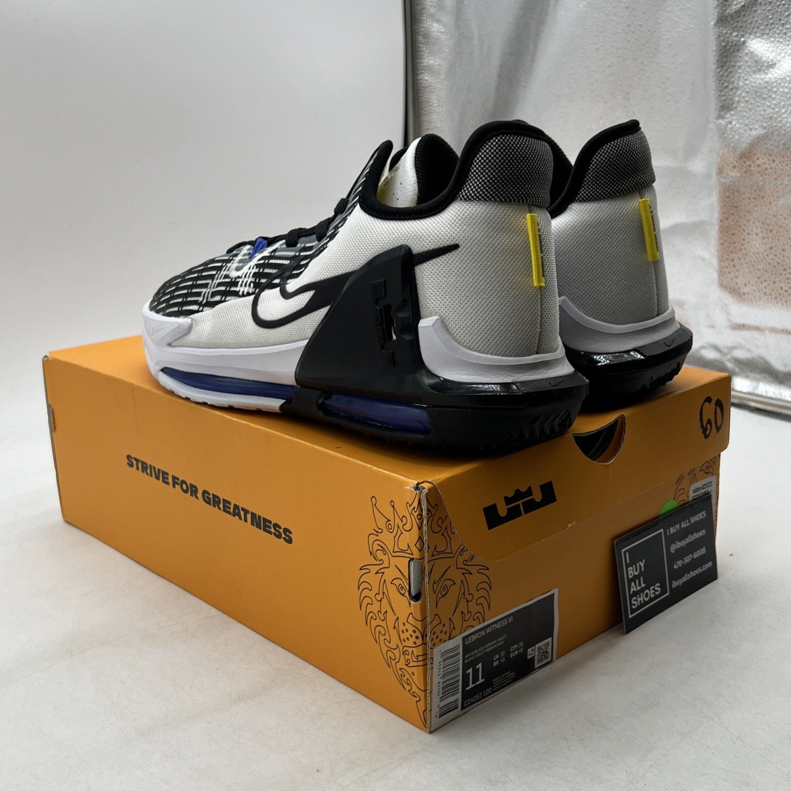 Size 11 - Nike LeBron Witness 6 White Persian Violet (CZ4052-100)