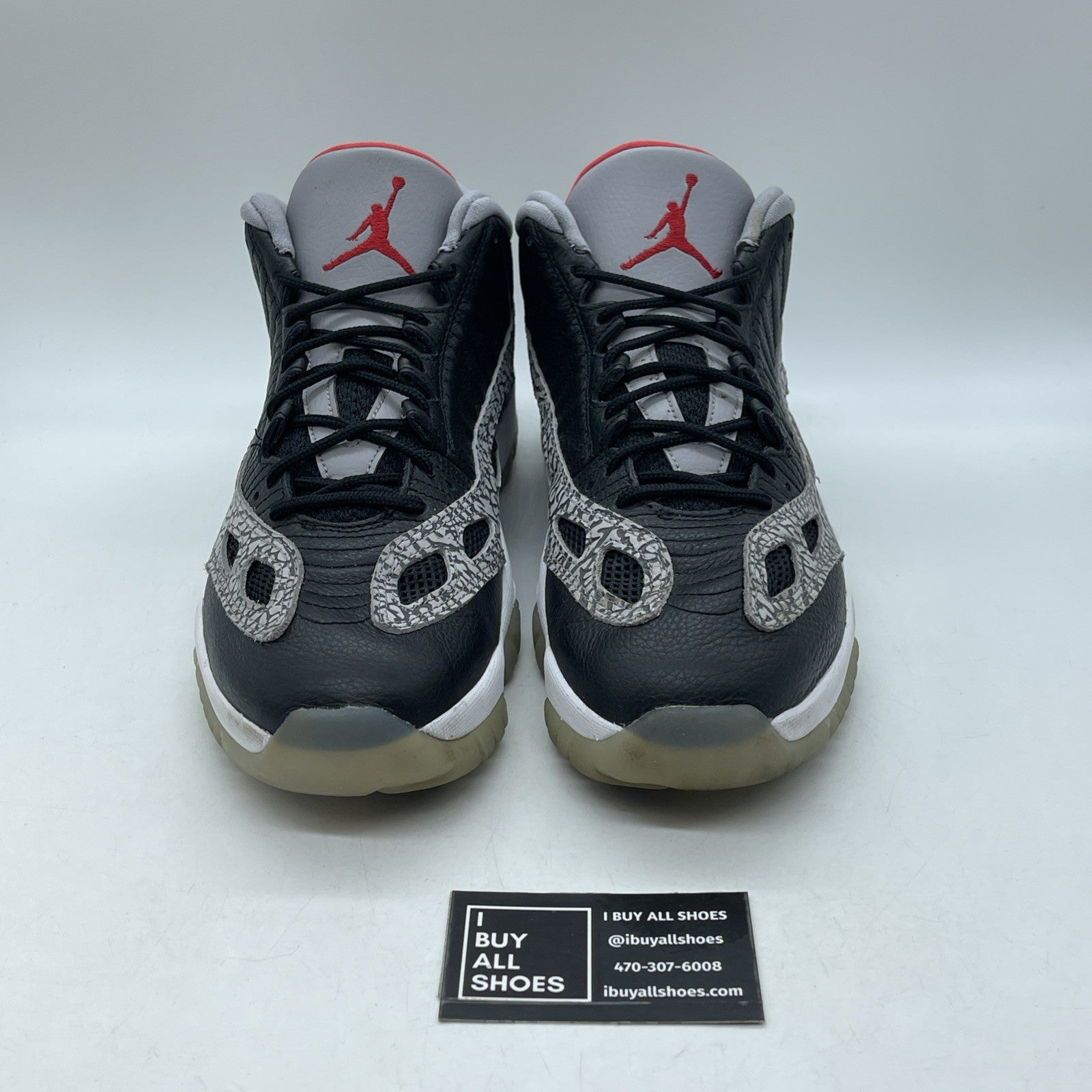 Size 13 - Air Jordan 11 Retro IE Low Black Cement Suede Leather (919712-006)