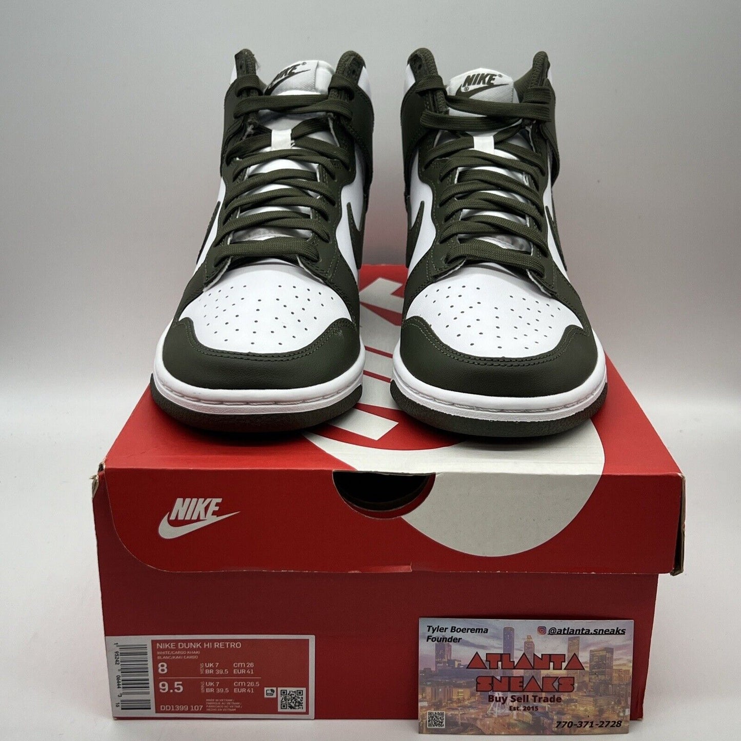 Size 8 - Nike Dunk High Cargo Khaki Brand New Og All