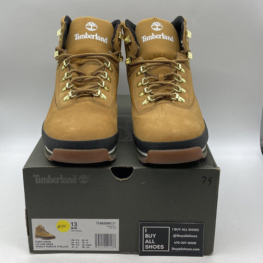 Size 13 - Timberland Men's Euro Hiker Wheat Leather Hiking Boots (A2GD9)