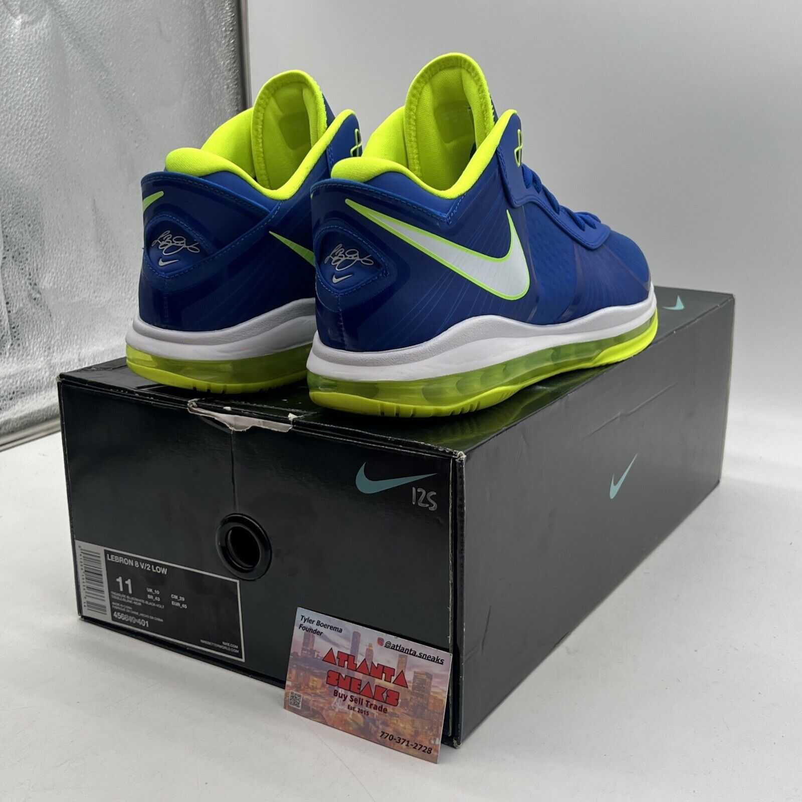 Size 11 - Nike LeBron 8 V/2 2011 Low Sprite White Blue (456849-401)