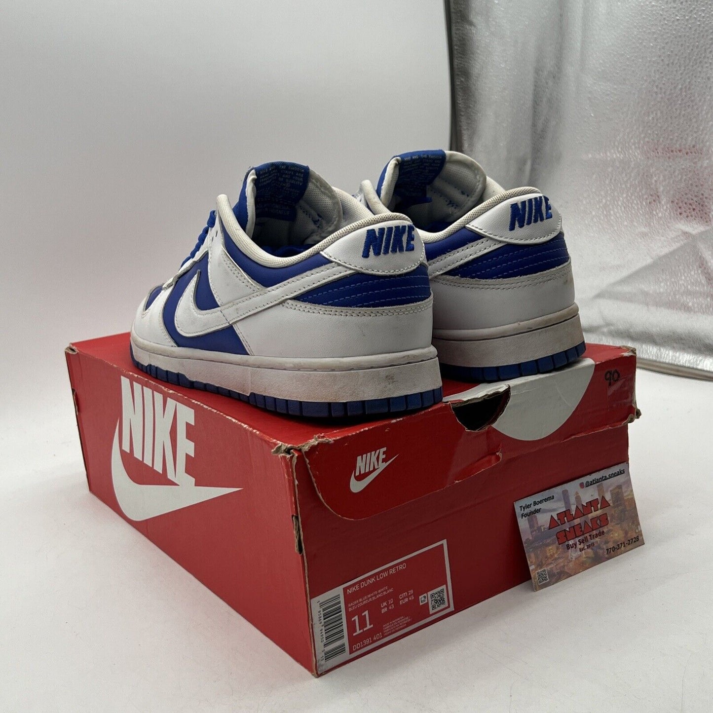 Size 11 - Nike Dunk Low Racer Blue 2022 Blue White Leather (DD1391-401)