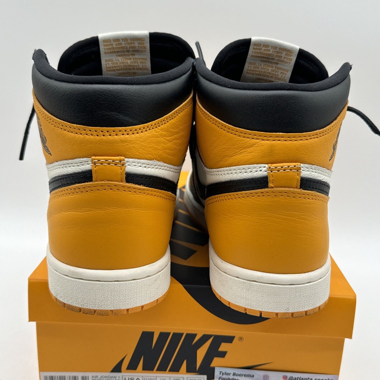 Jordan 1 Retro High OG 'Yellow Toe' Size 8 555088-711 Leather Yellow Toe