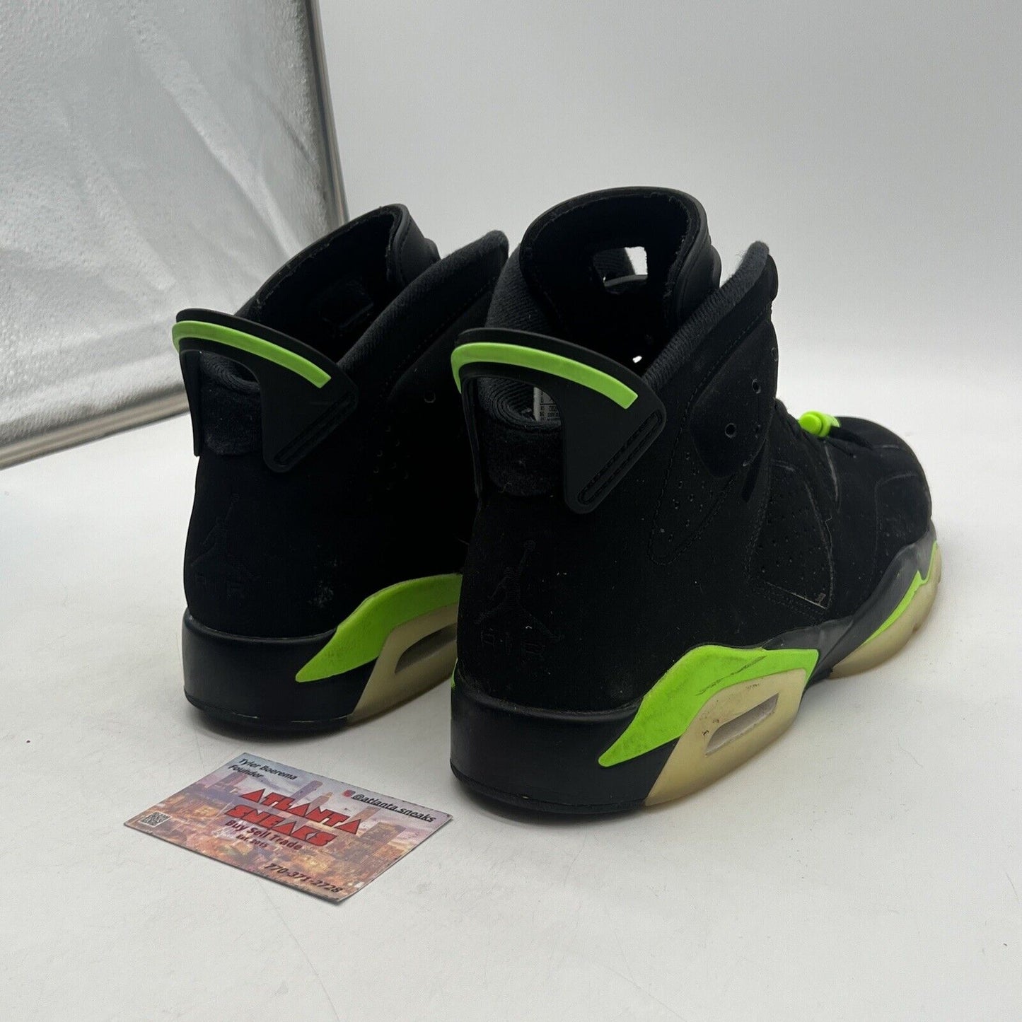 Size 8.5 - Jordan 6 Retro Electric Green 2021 Black Suede (CT8529-003)