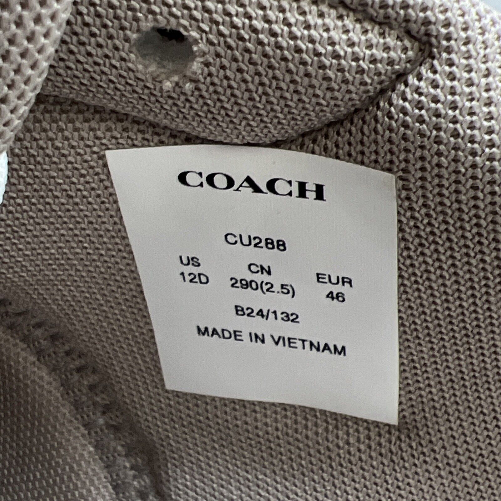Size 12 - Coach Women’s Strider Sneaker Grey Birch CP837. NIB