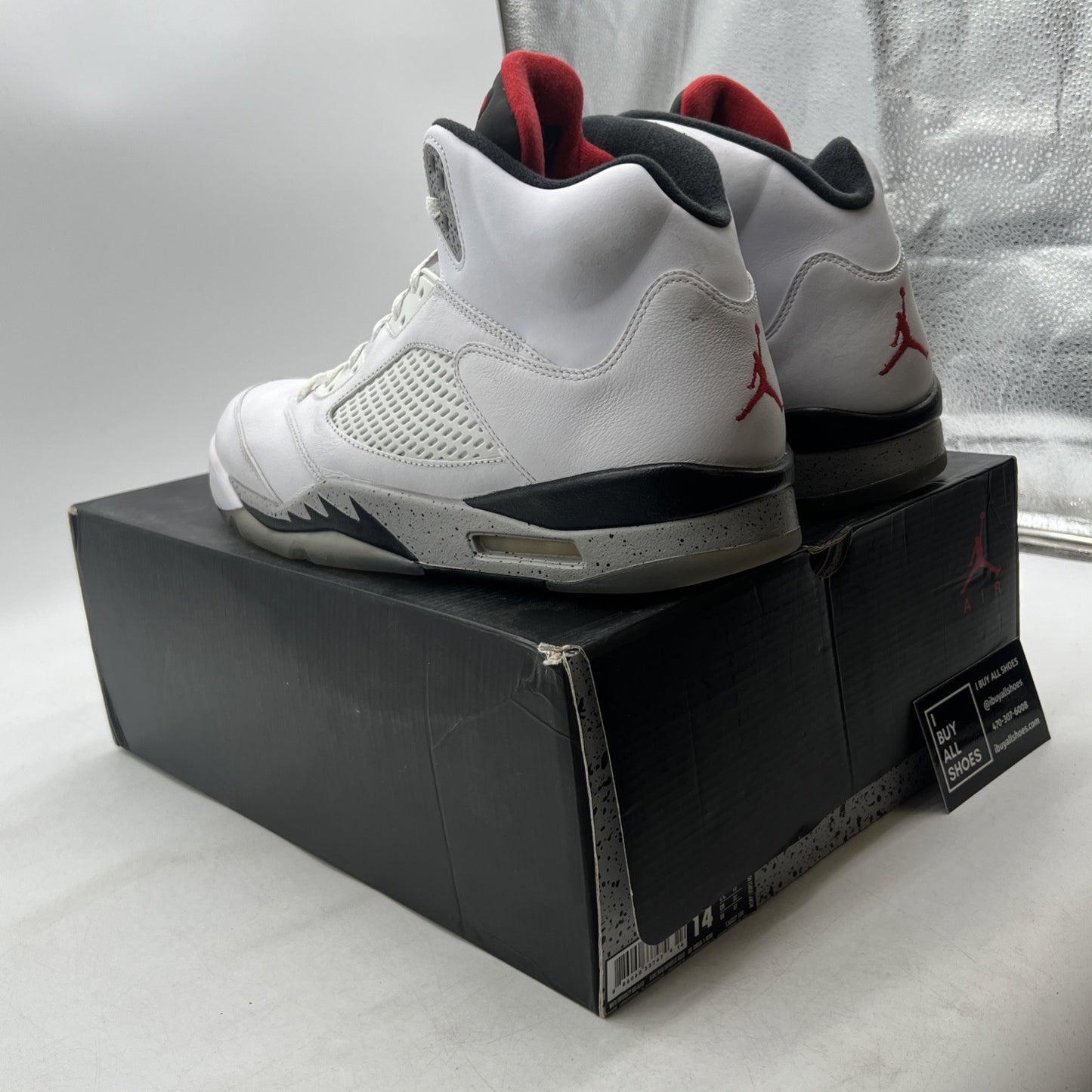 Size 14 - Air Jordan 5 Retro White Cement (136027-104)