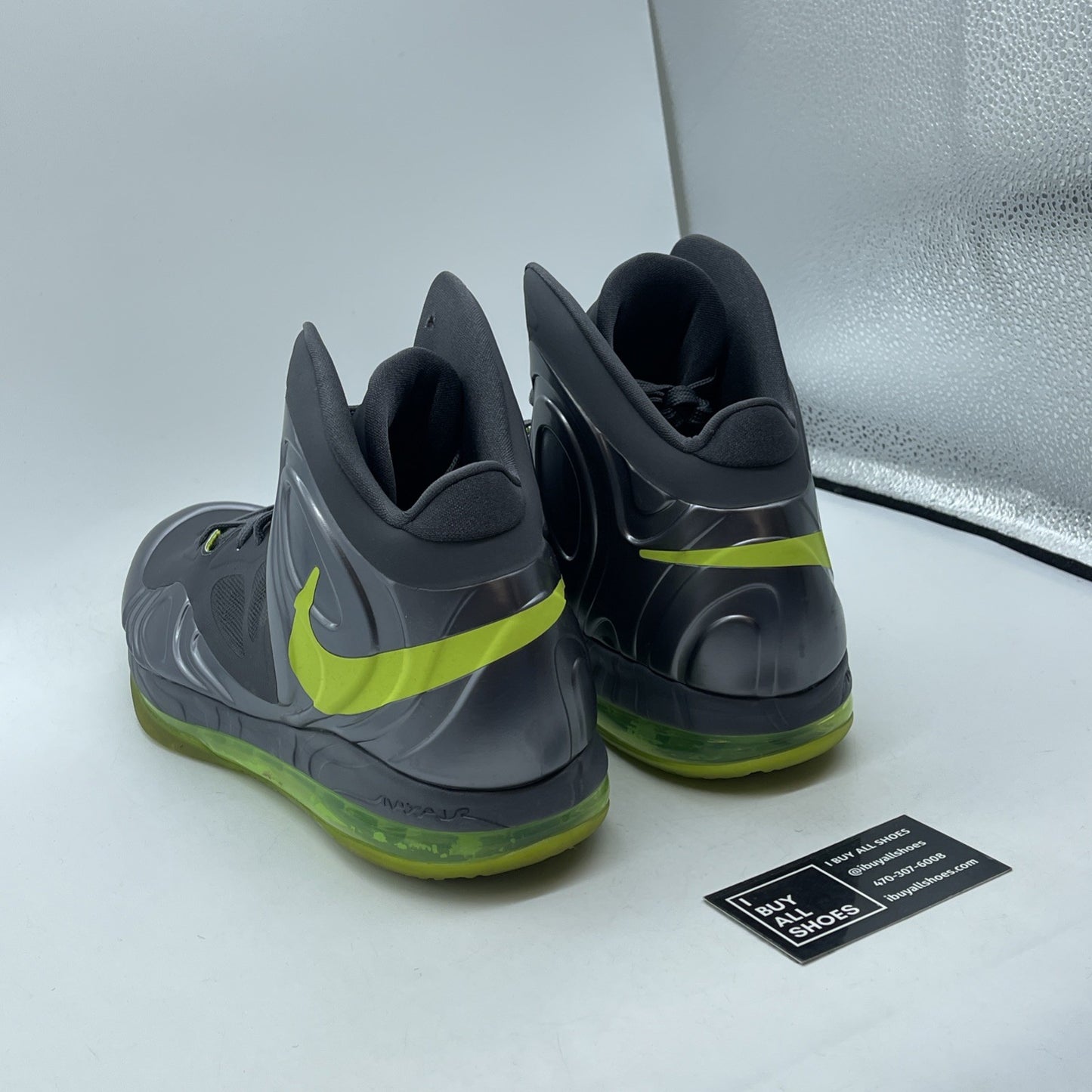 Size 13 - Nike Air Max Hyperposite Atomic Green Grey Leather (524862-003)