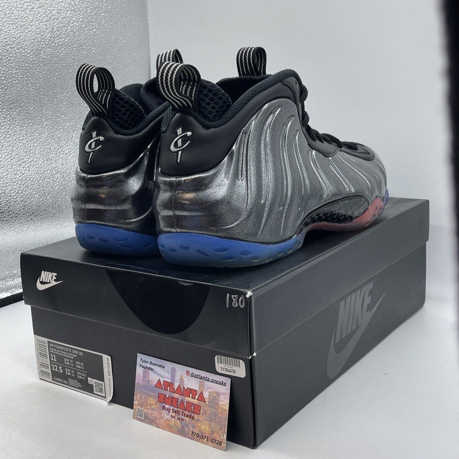 Size 11 - Nike Air Foamposite One QS Gradient Soles Grey Leather (CU8063-001)