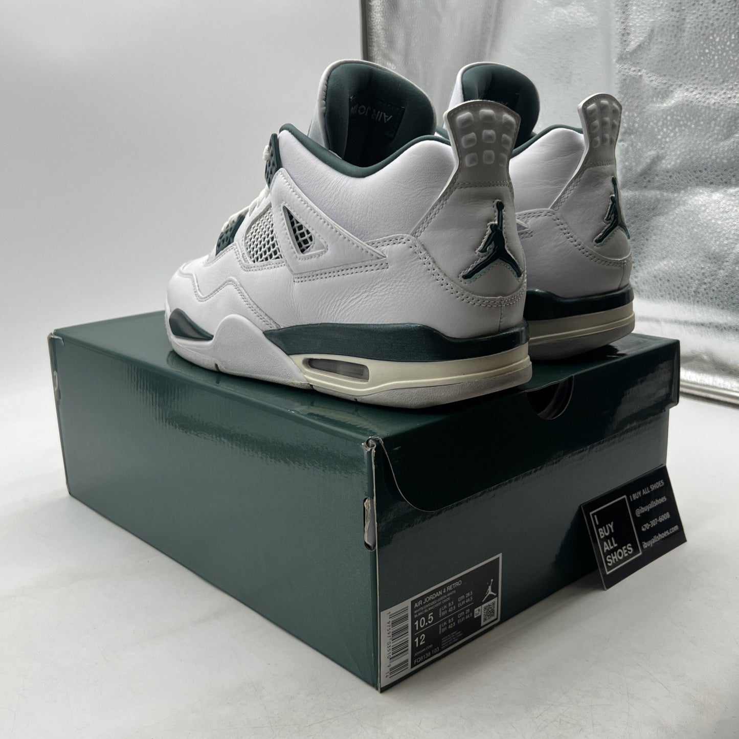Size 10.5 - Air Jordan 4 Retro Oxidized Green (FQ8138-103)