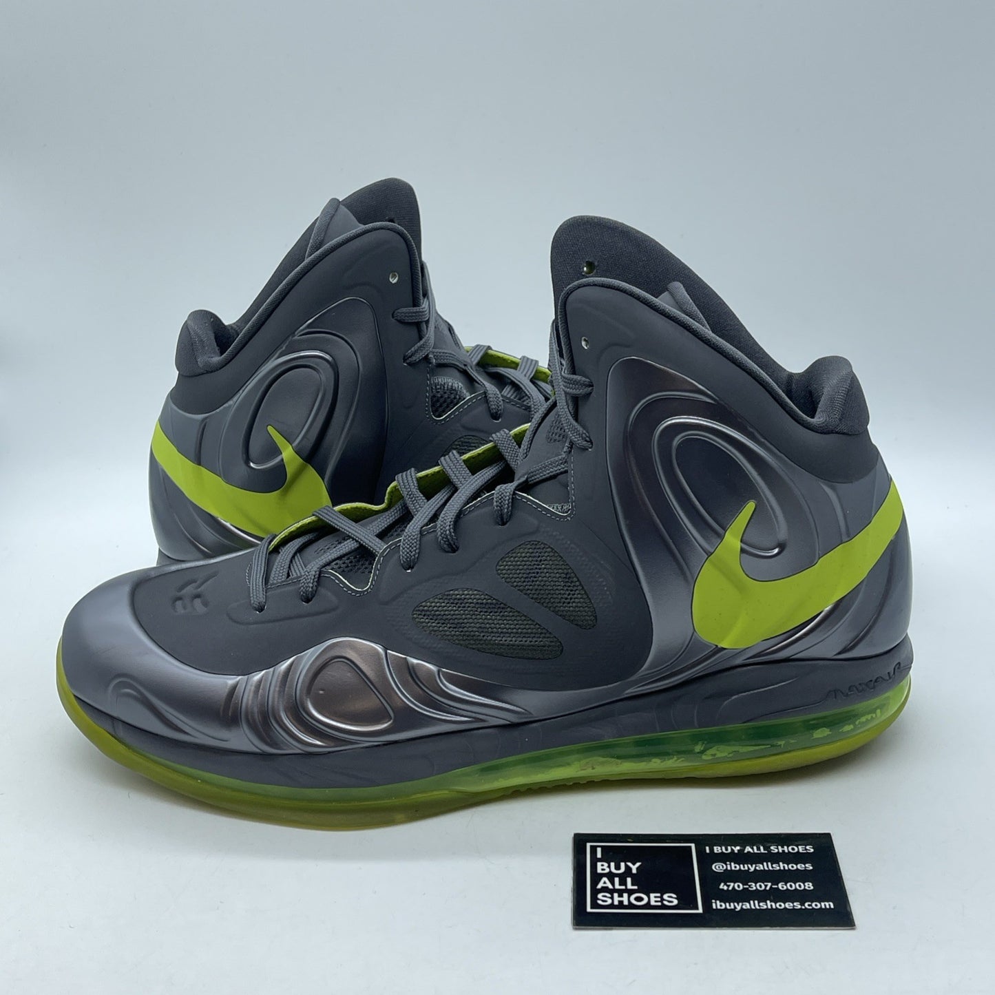 Size 13 - Nike Air Max Hyperposite Atomic Green Grey Leather (524862-003)