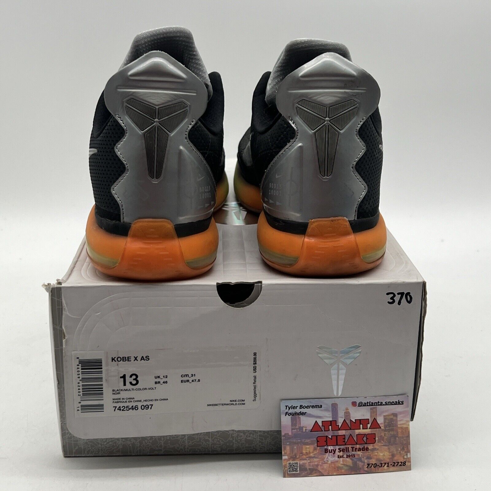 Size 13 - Nike Kobe 10 All Star Orange Black Silver (742546-097)