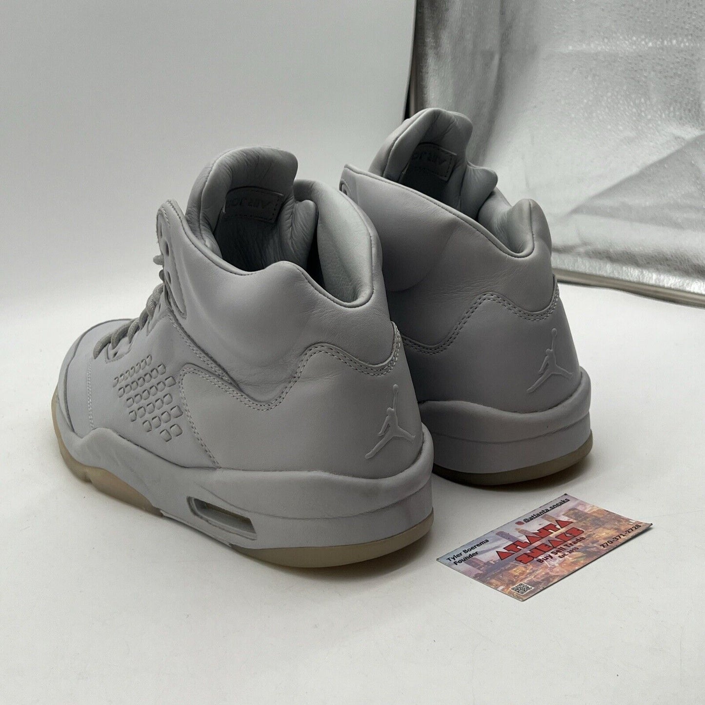 Size 11.5 - Air Jordan 5 Retro Premium Pure Platinum Leather (881432-003)