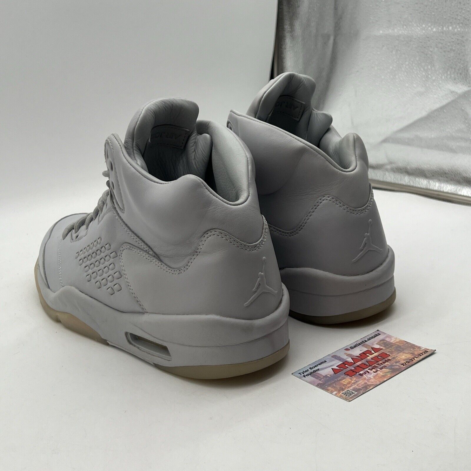Size 11.5 - Air Jordan 5 Retro Premium Pure Platinum Leather (881432-003)