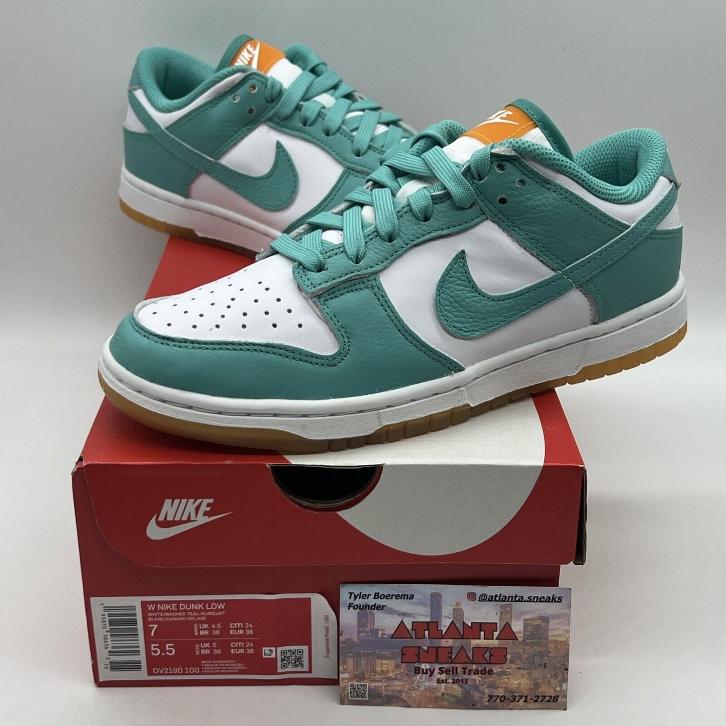 Women's Nike Dunk Low "Teal Zeal" (DV2190 100) Brand New Size 7 Brand New