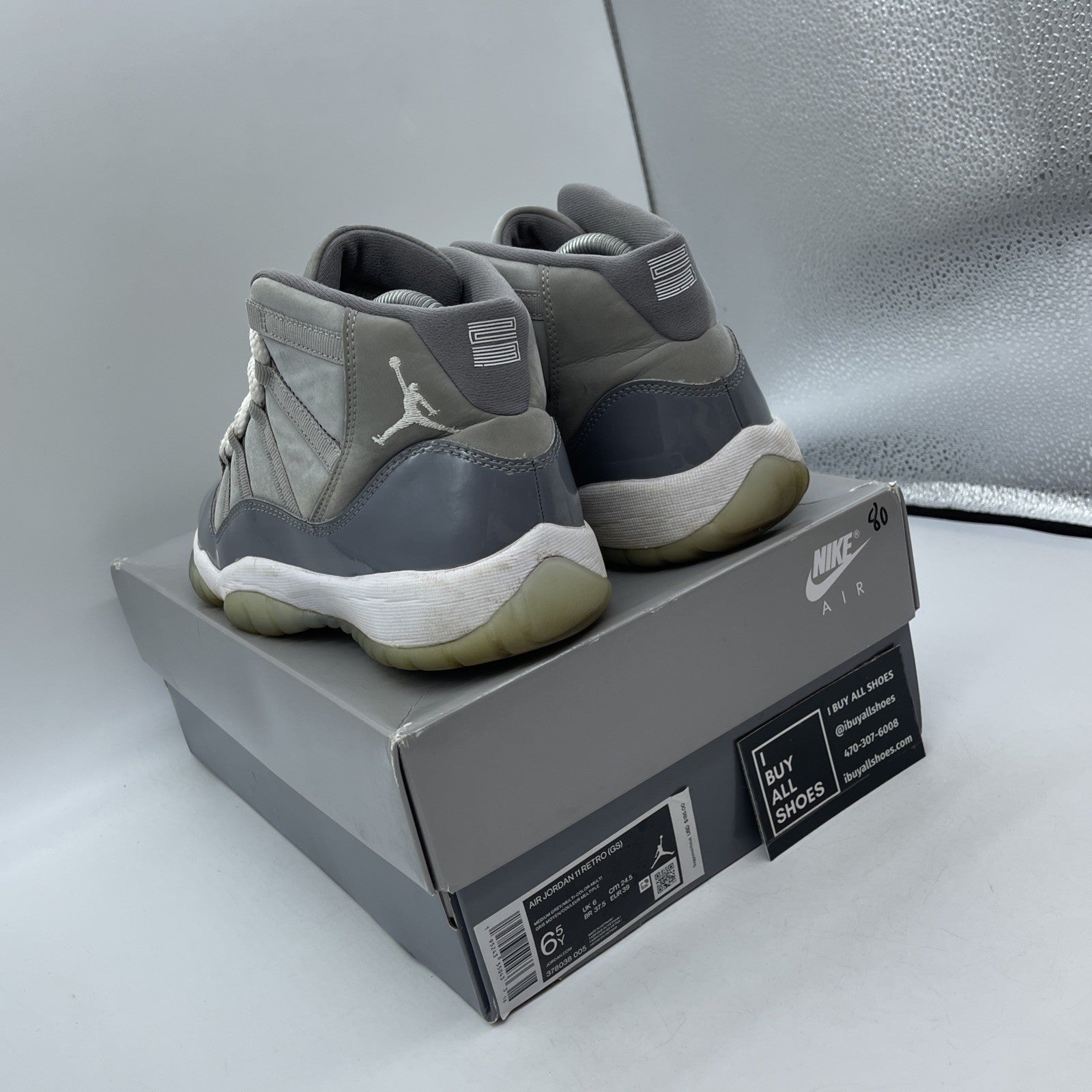 Size 6.5Y (GS) - Jordan 11 Retro 2021 Mid Cool Grey Suede Leather (378038-005)