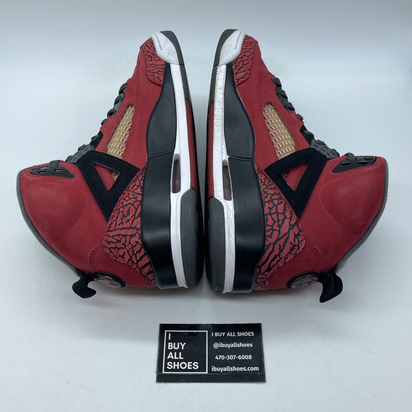 Size 9 - Jordan Spizike Toro Bravo Red Black Suede (315371-601)