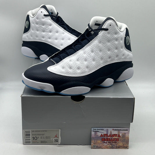 Size 10.5 - Jordan 13 Retro Obsidian Brand New Og All White Light Blue Navy