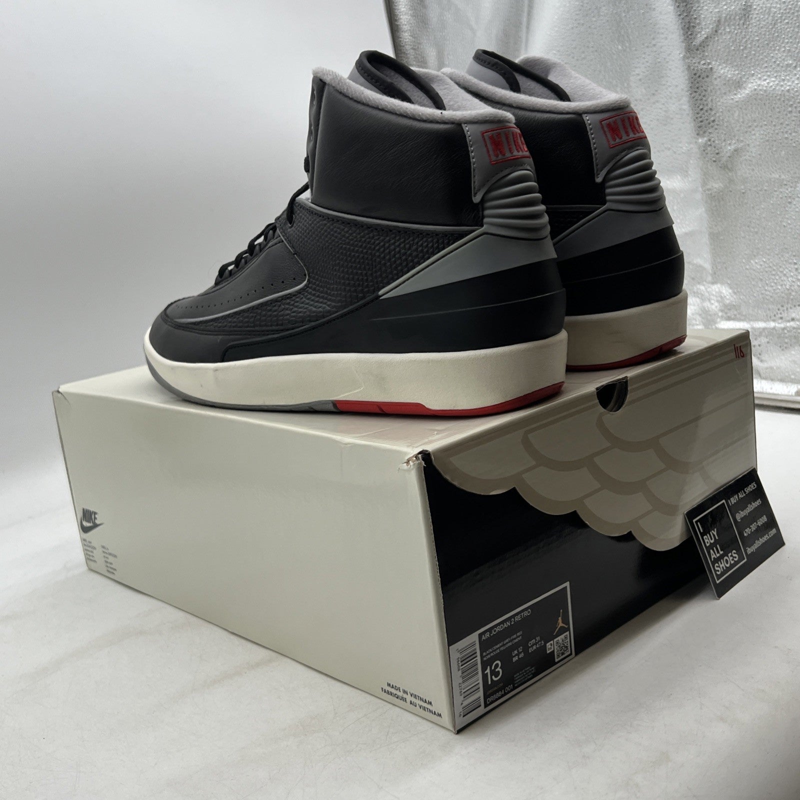 Size 13 - Air Jordan 2 Retro Black Cement (DR8884-001)