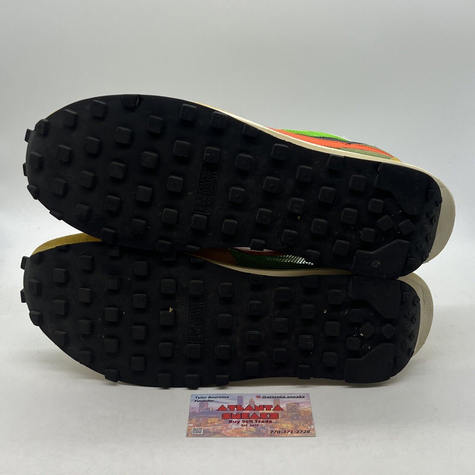 Size 12 - Nike sacai x LDWaffle Green Gusto Yellow Suede Leather (BV0073-300)