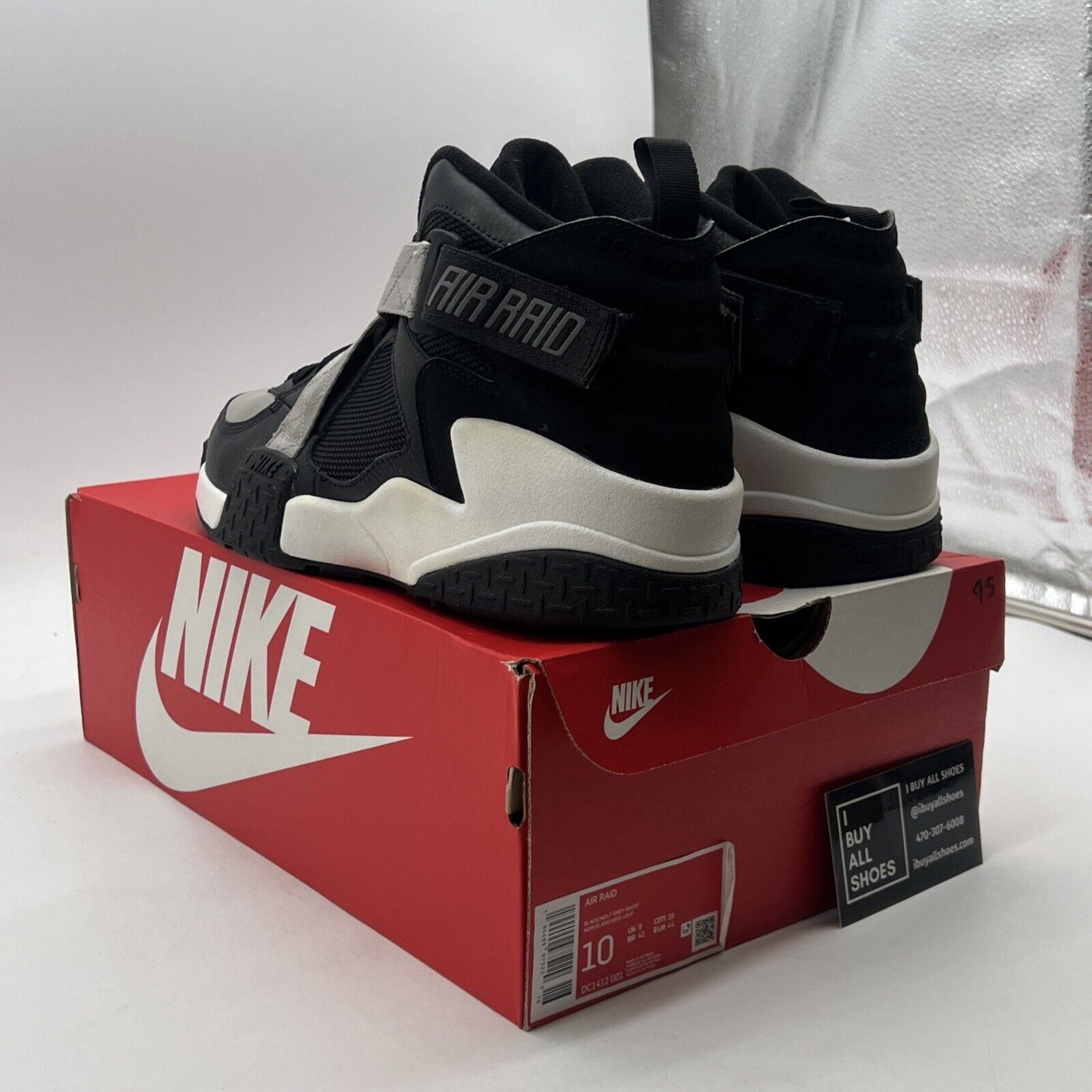 Size 10 - Nike Air Raid OG Black Grey (DC1412-001)