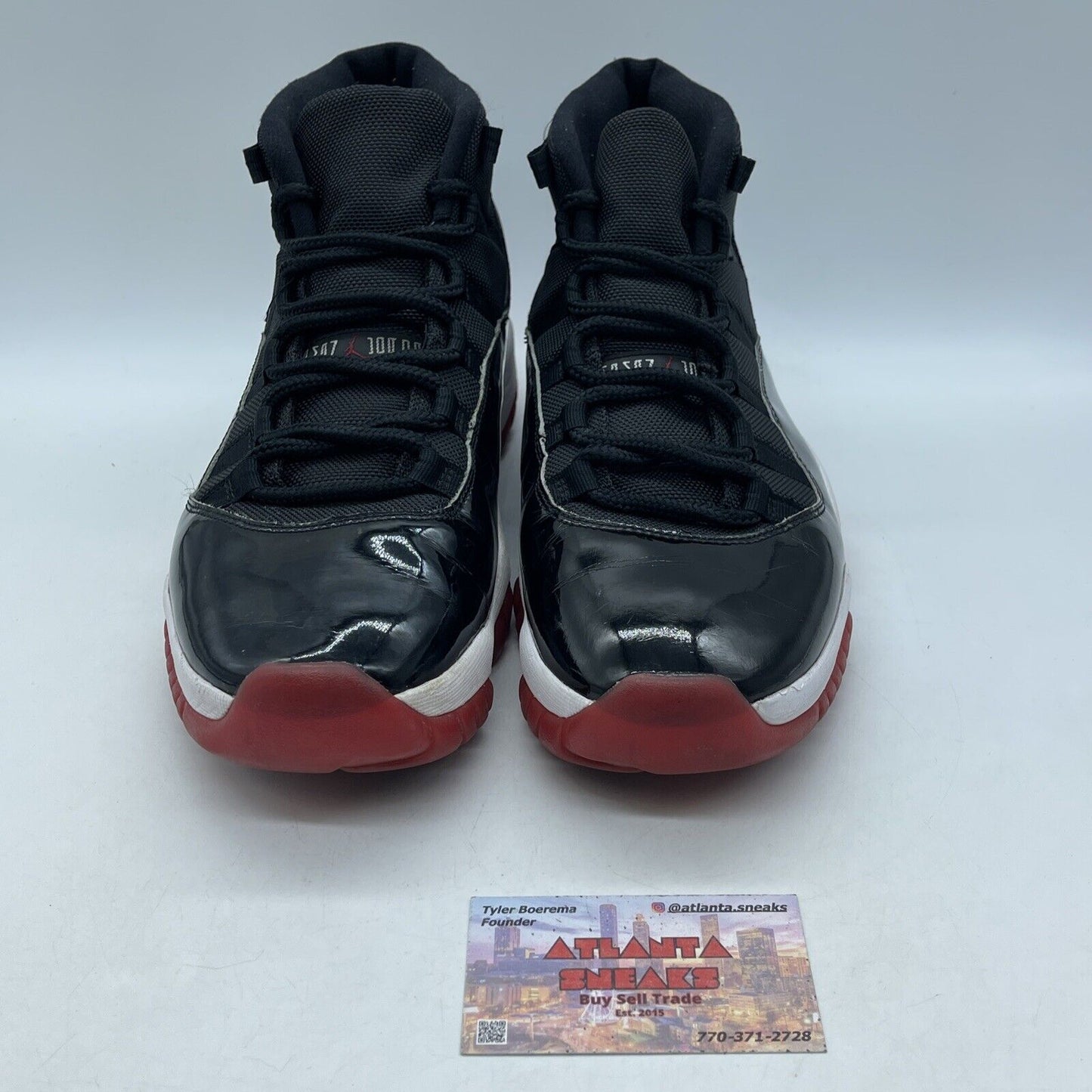 Size 11.5 - Jordan 11 Retro High Bred Red White Black Leather Suede (378037-061)