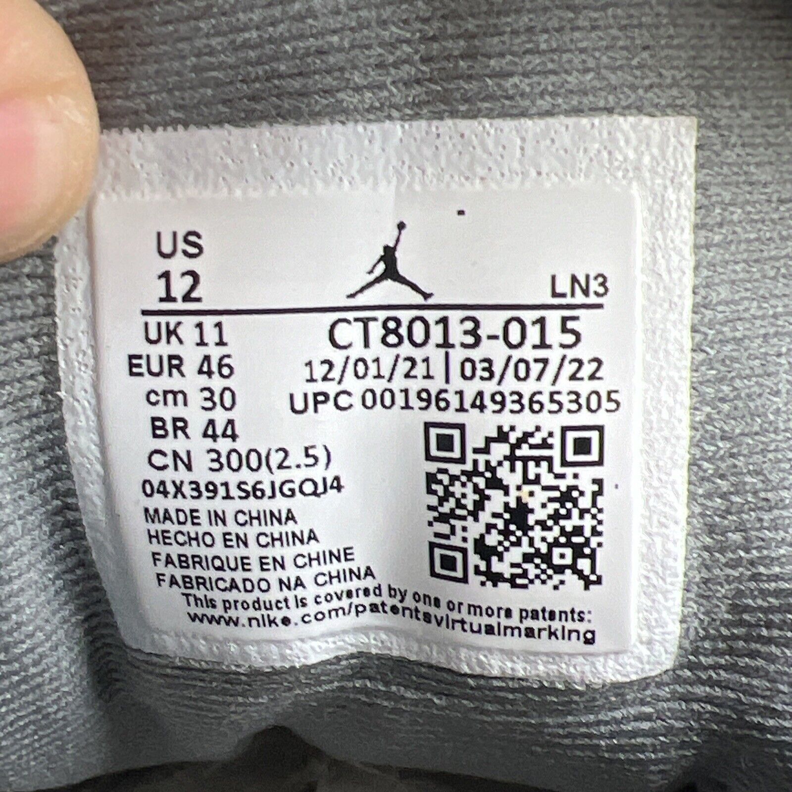 Size 12 - Air Jordan 12 Stealth 2022 (CT8013-015)