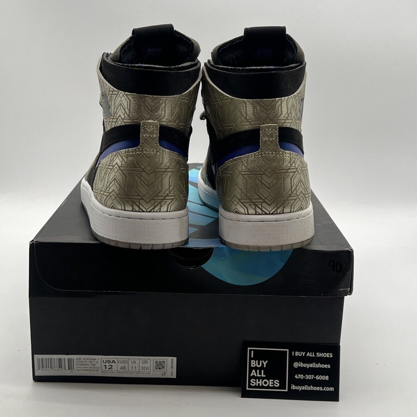 Size 12 - Air Jordan 1 Zoom Comfort Gold Laser (DQ0659-700)