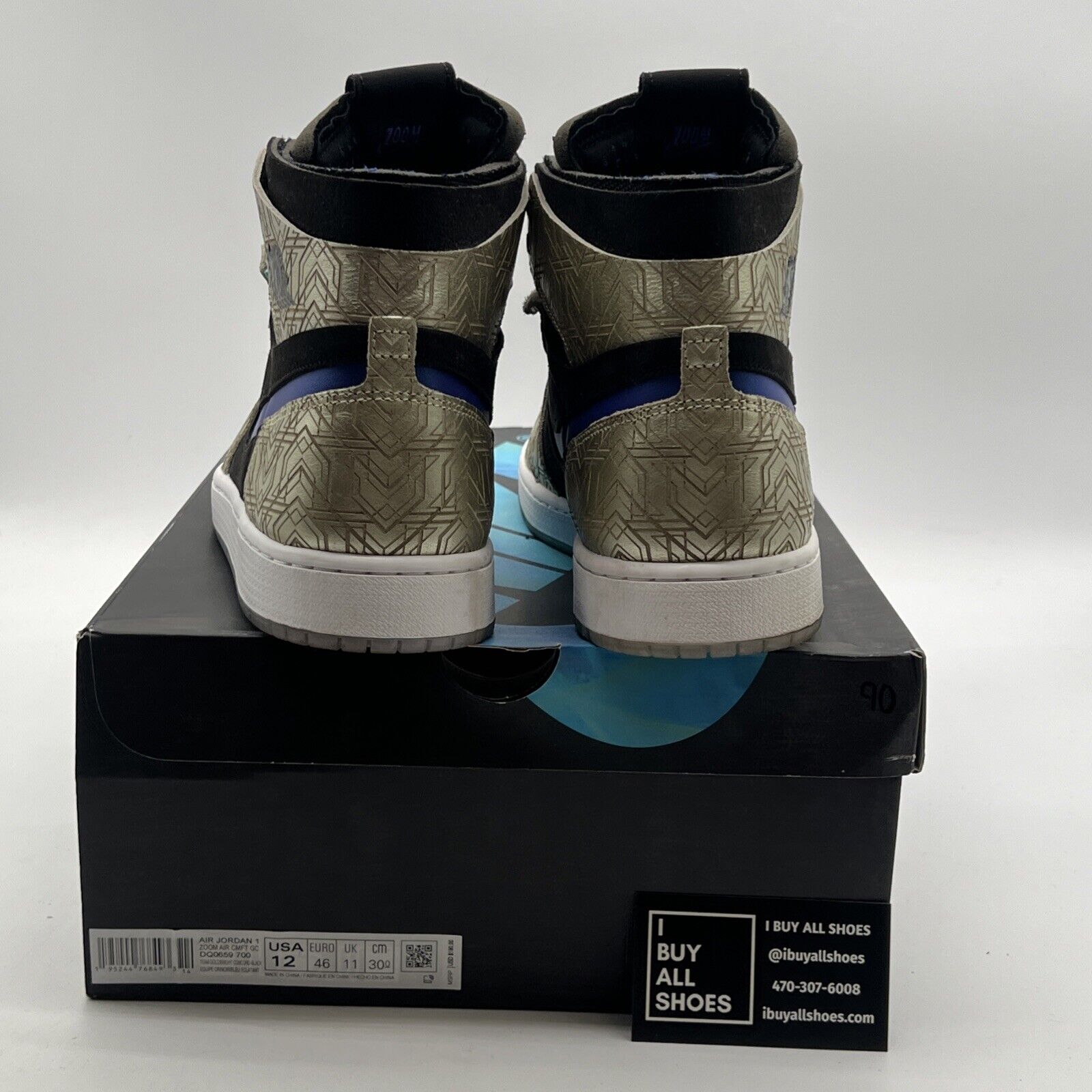 Size 12 - Air Jordan 1 Zoom Comfort Gold Laser (DQ0659-700)