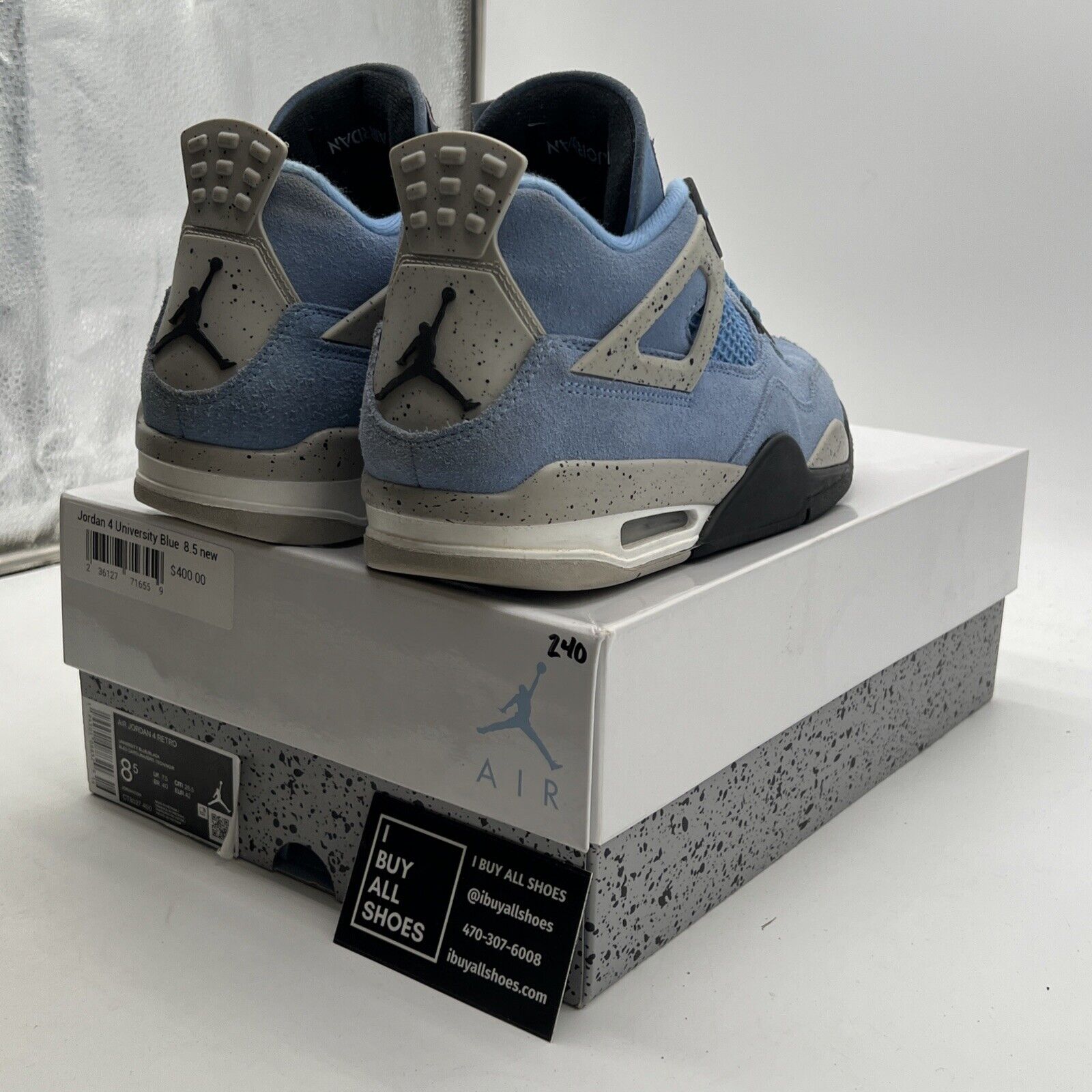 Size 8.5 - Air Jordan 4 Retro Mid University Blue (CT8527-400)