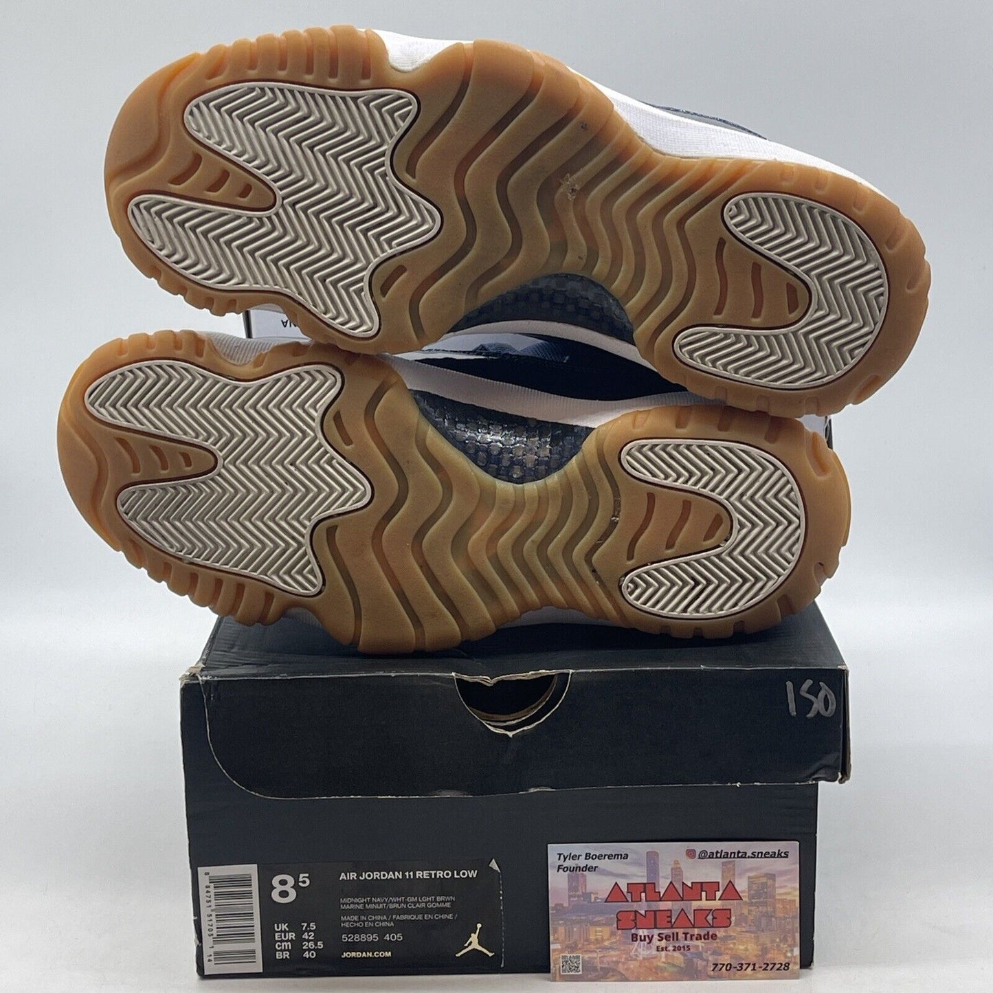 Size 8.5 - Air Jordan 11 Retro Low Navy Gum White (528895-405)