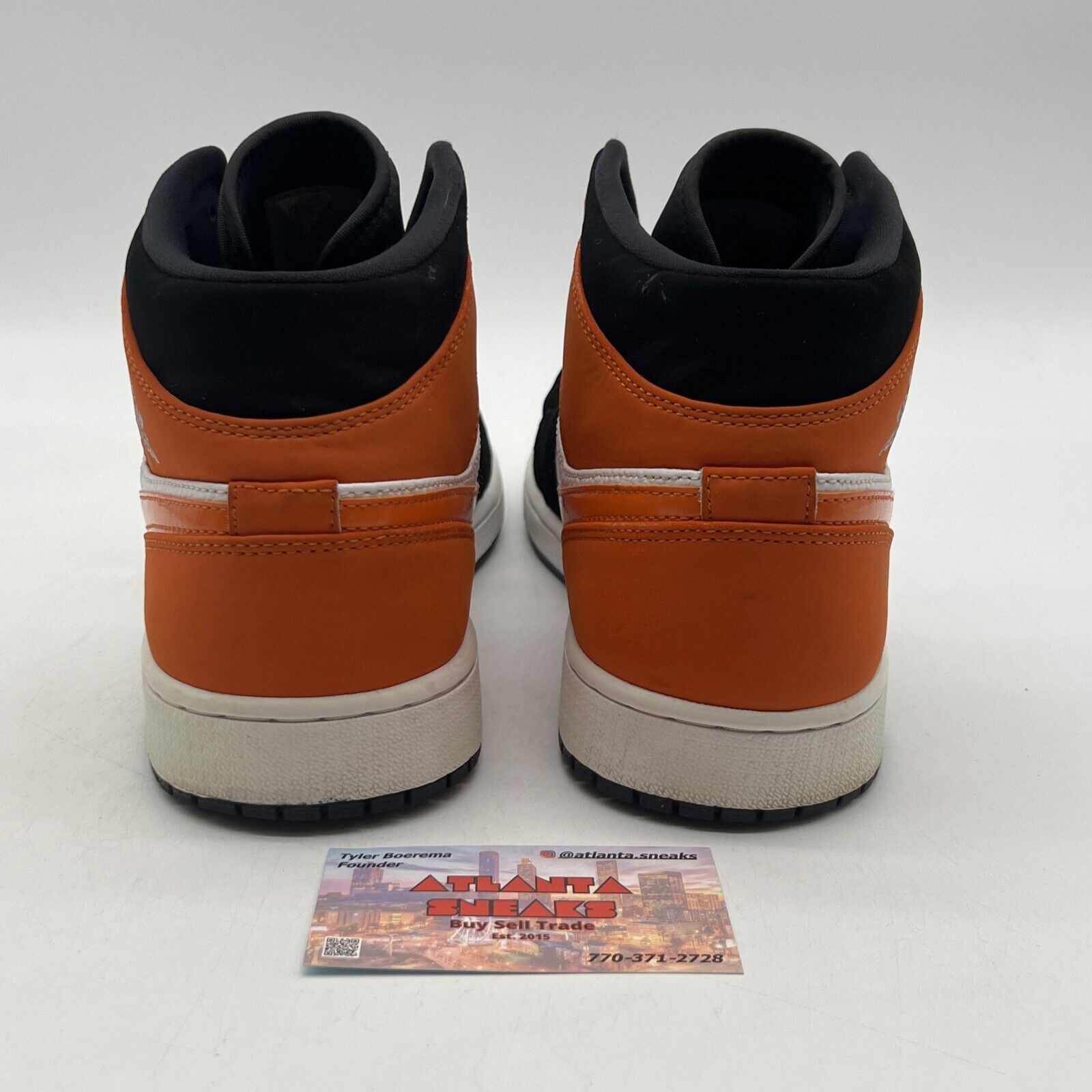 Size 12 - Air Jordan 1 Mid Shattered Backboard Black White Leather (554724-058)
