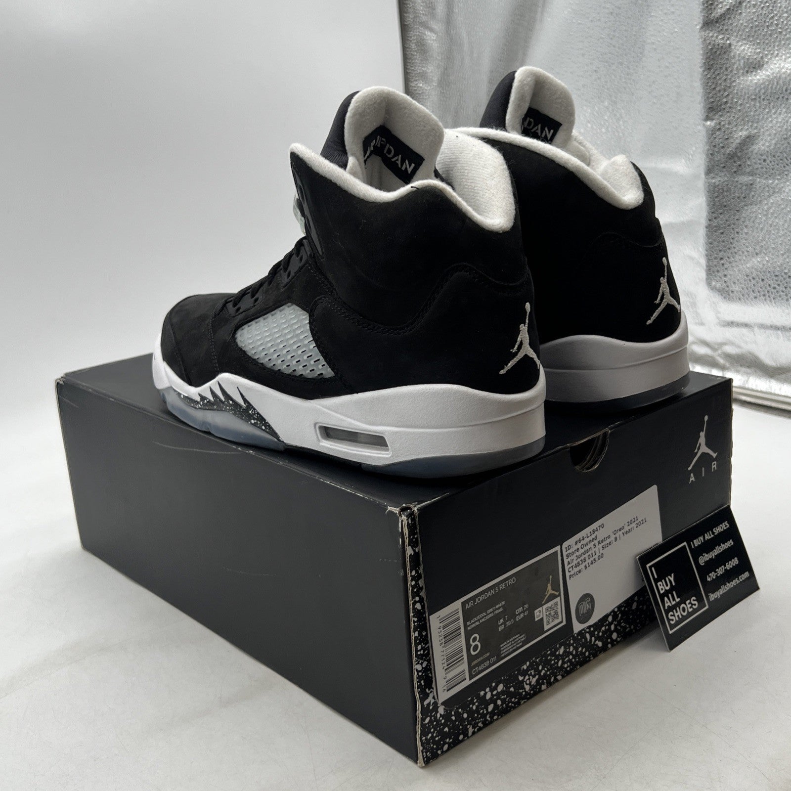 Size 8 - Air Jordan 5 Retro Mid Oreo (CT4838-011)