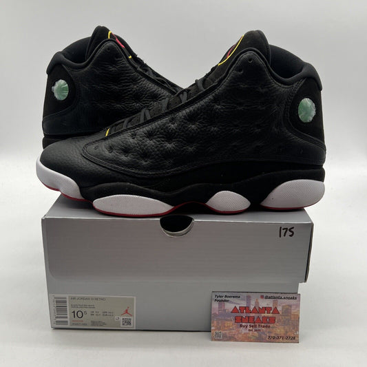 Size 10.5 - Jordan 13 Retro Mid Playoff Black White Red Leather (414571-062)