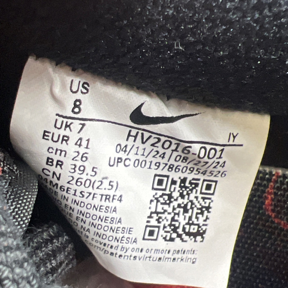 Size 8 - Nike Air Force 1 Low Halloween Skull (HV2016-001)